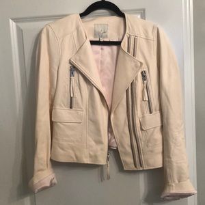 Blush leather jacket